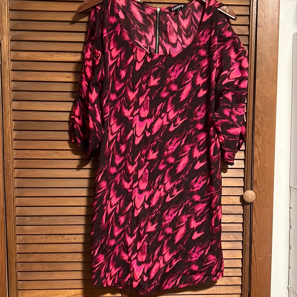 Express black and fuchsia  Mini dress - can be used as a shirt